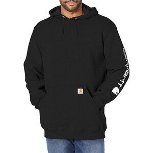 Men's Midweight Sleeve  Logo Hooded Sweatshirt (Regular and Big & Tall Sizes)